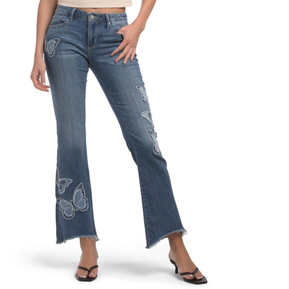 DRIFTWOOD JEANS denim Eva Butterfly Patchwork Jeans - Picture 1 of 2